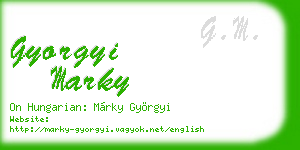 gyorgyi marky business card