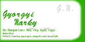 gyorgyi marky business card